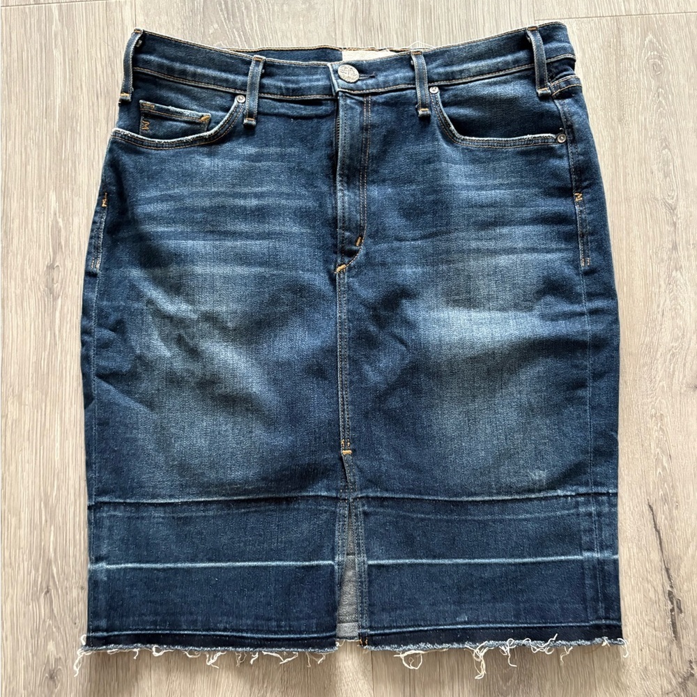 McGuire Denim Blue Midi Skirt